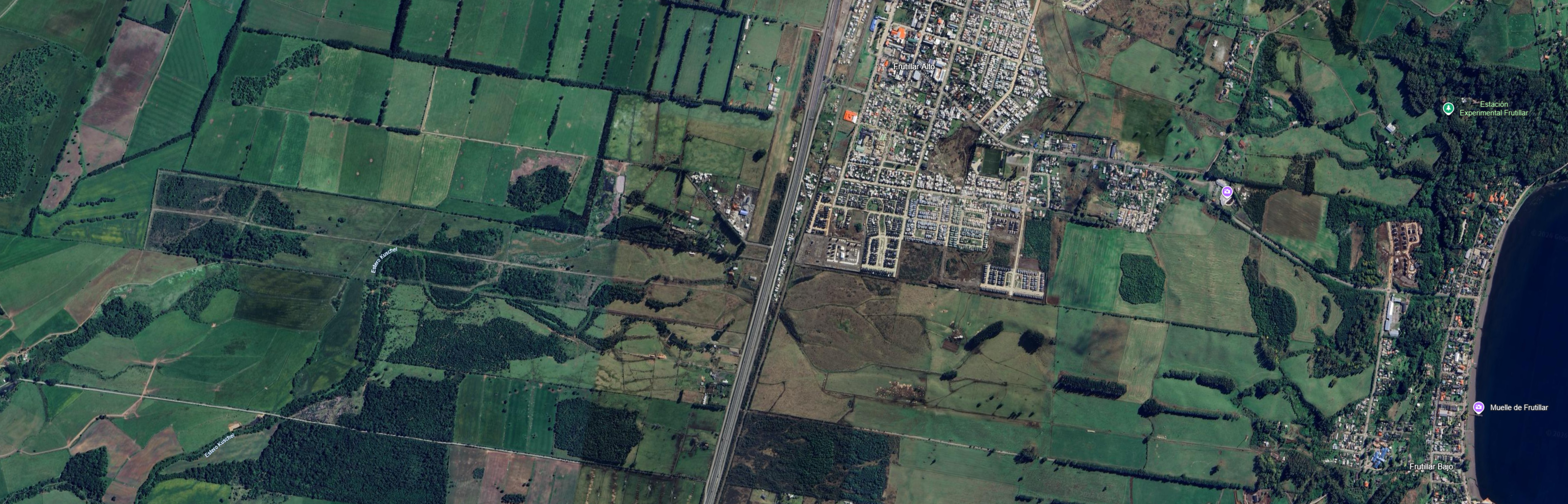 Vista satelital de El Camino de Frutillar — Ruta 5 km 983, lado oeste